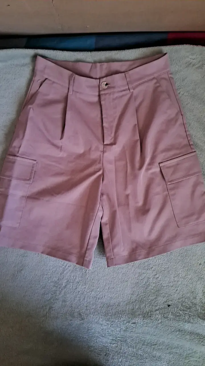 Bermudas cargo color rosa