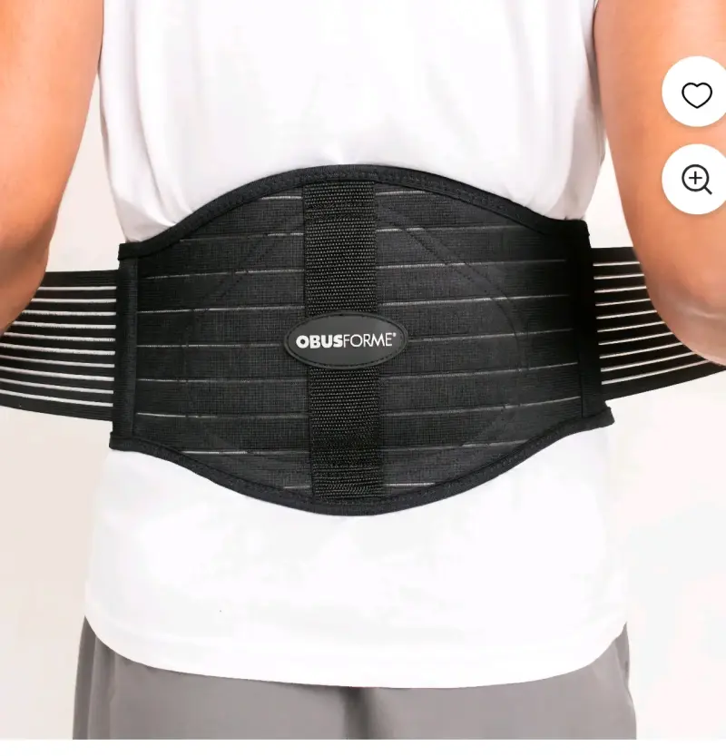 Faja lumbar negra ObusForme para soporte - 3