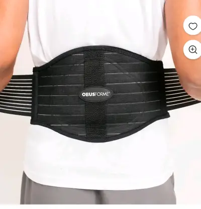 Faja lumbar negra ObusForme para soporte - miniatura 3