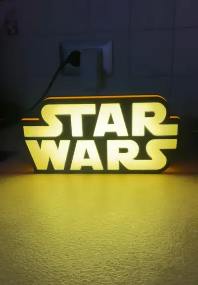 ⭐⚔️ Letrero Luminoso Star Wars 3D – USB-C 5V | Ide - miniatura 1