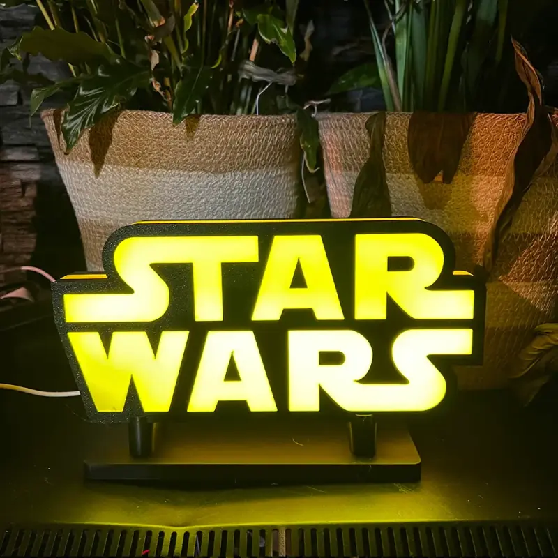 ⭐⚔️ Letrero Luminoso Star Wars 3D – USB-C 5V | Ide - 4