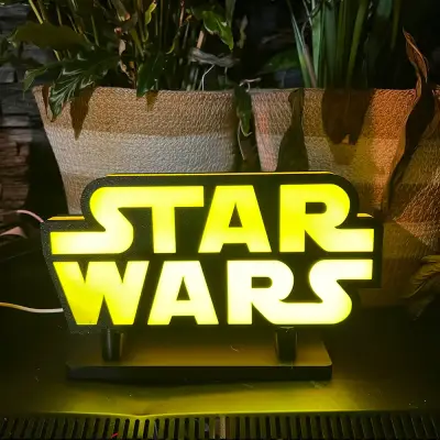 ⭐⚔️ Letrero Luminoso Star Wars 3D – USB-C 5V | Ide - miniatura 4