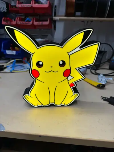 ⚡ Letrero Luminoso Pikachu 3D – USB-C 5V | Ideal p - miniatura 1
