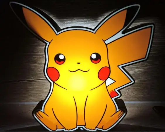 ⚡ Letrero Luminoso Pikachu 3D – USB-C 5V | Ideal p - 2