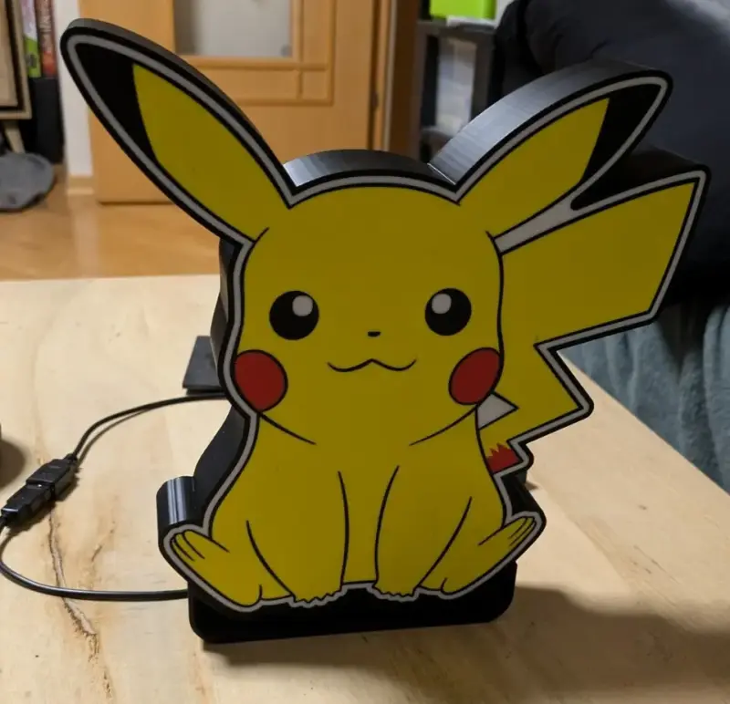 ⚡ Letrero Luminoso Pikachu 3D – USB-C 5V | Ideal p - 4