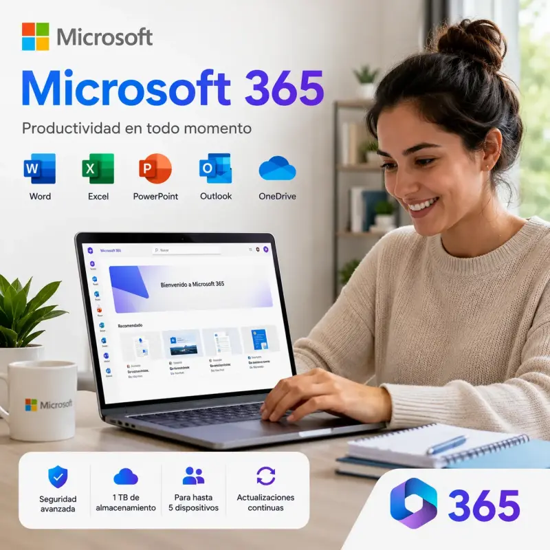 Microsoft 365 Personal  |  1 Año  | 5 Dispositivos - 2