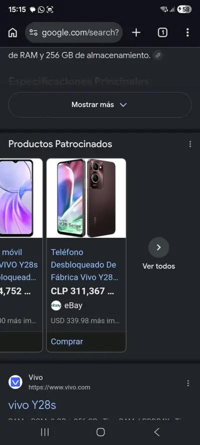 Teléfono Vivo Y28s 5G con caja original - miniatura 2