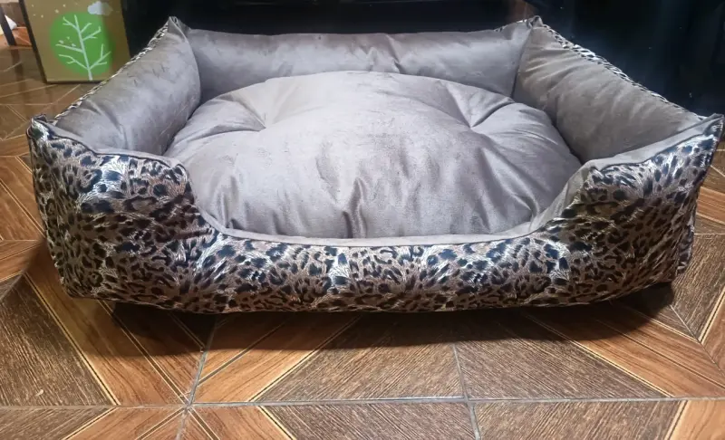 Cama para mascotas con diseño de leopardo - 2