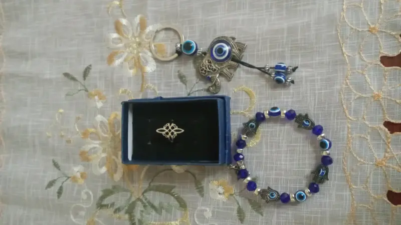 Set de collar, anillo y pulsera con piedras - 3