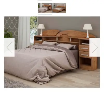 Respaldo cama con veladores - miniatura 1