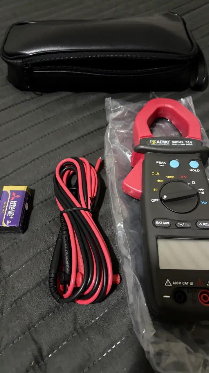 Amperímetro digital AEMC modelo 514 con accesorios - 2