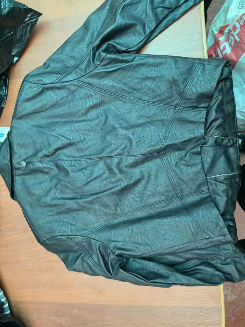 Chaqueta de cuero negra JJO para mujer nueva - 4