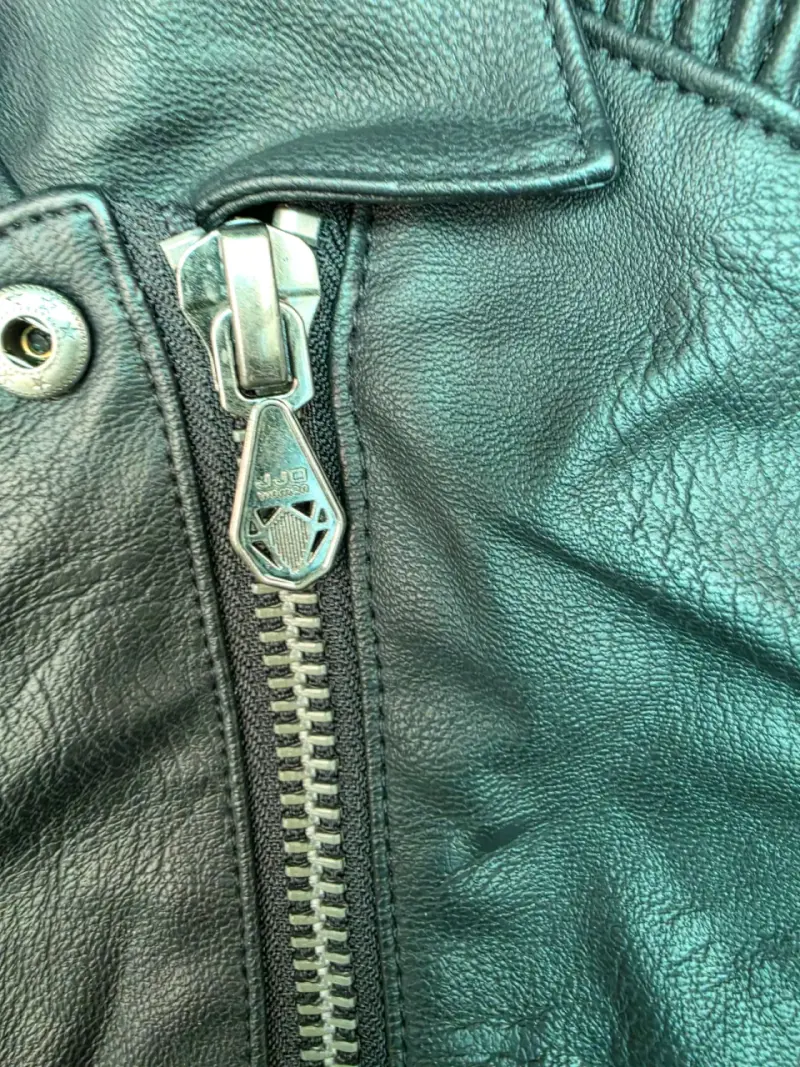 Chaqueta de cuero negra JJO para mujer nueva - 5