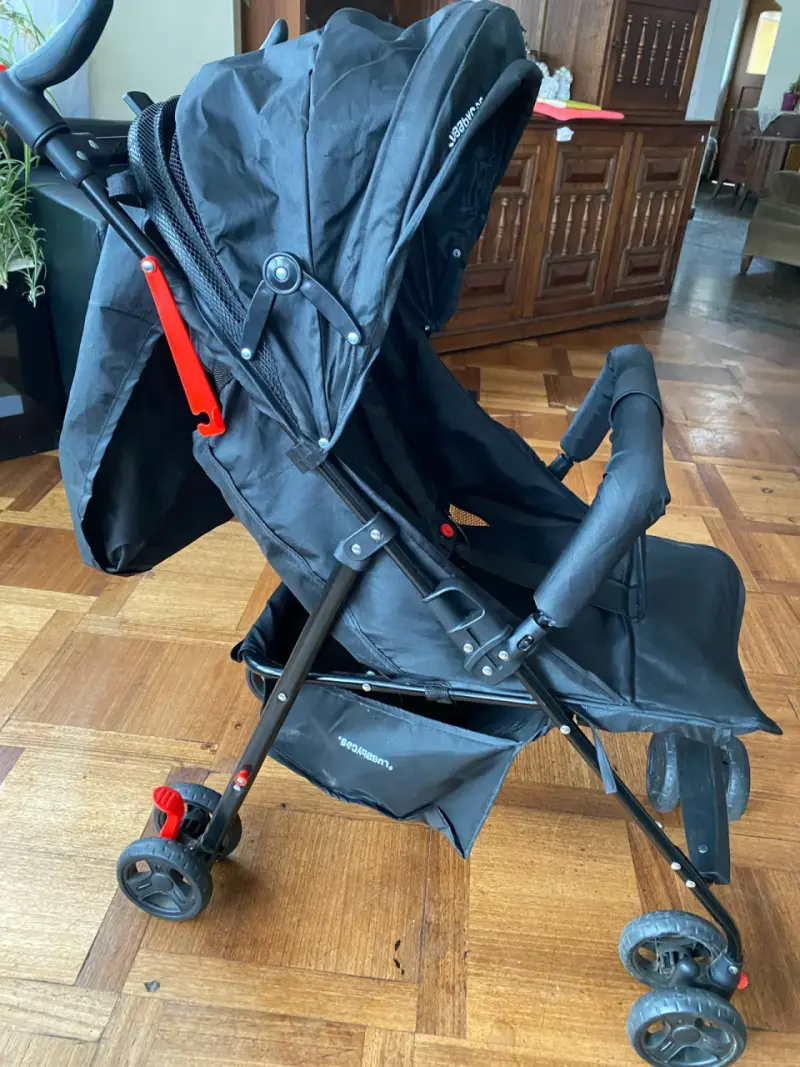 Coche de paseo plegable negro para bebé - 3