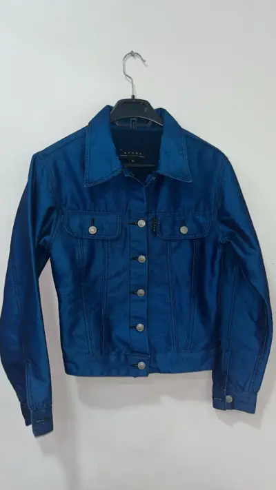Chaqueta de mezclilla azul mujer talla M - miniatura 1