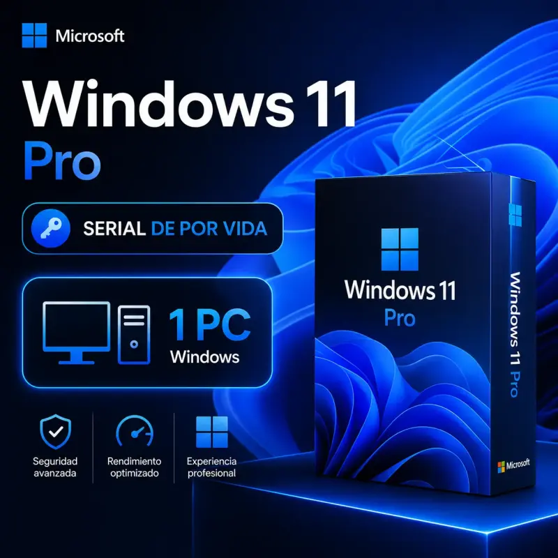Licencia Windows 11 Pro  | 1 PC  |  Para Siempre
