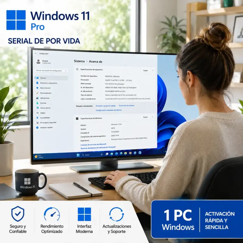 Licencia Windows 11 Pro  | 1 PC  |  Para Siempre - 2