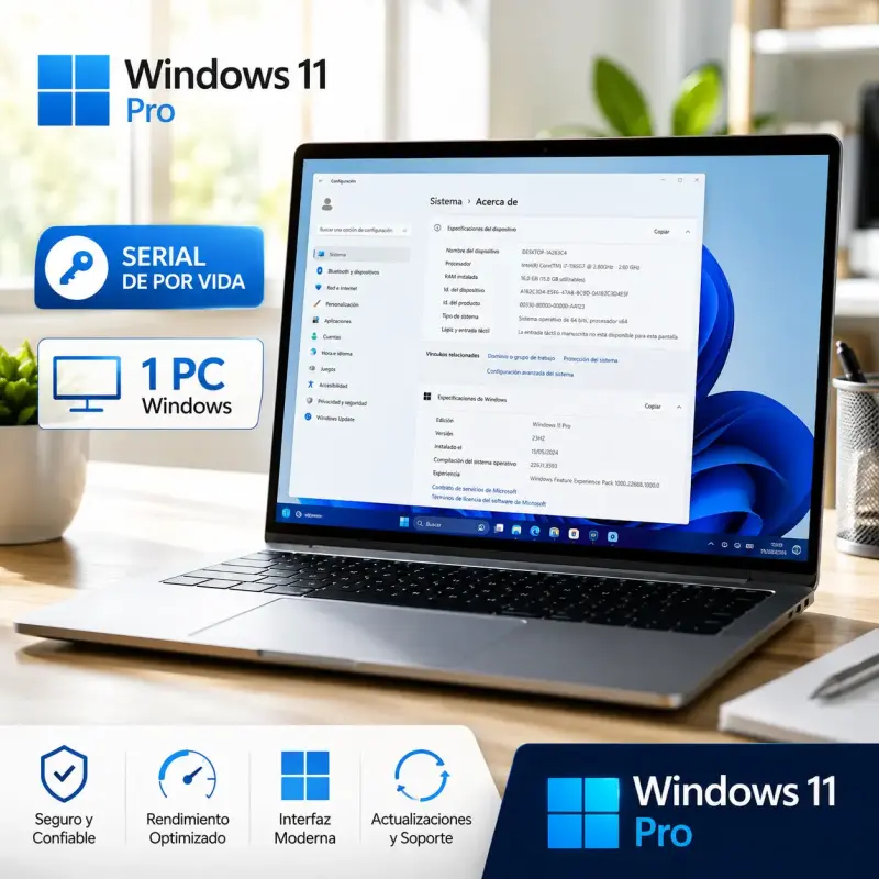 Licencia Windows 11 Pro  | 1 PC  |  Para Siempre - 3