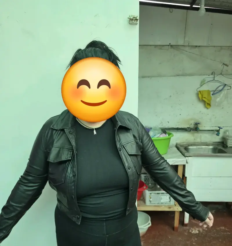 Chaqueta de cuero sintético negra Zara para mujer - 1