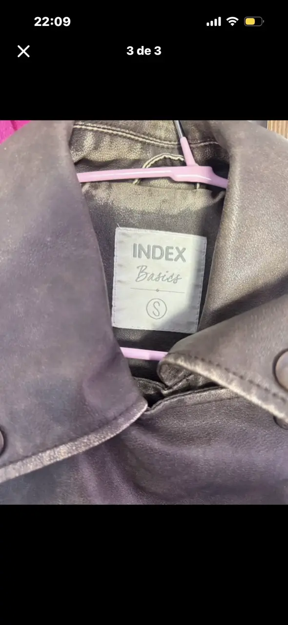 Chaqueta de cuero marrón Index Basics - 3