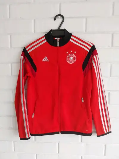 Chaqueta deportiva roja Adidas Alemania - miniatura 1