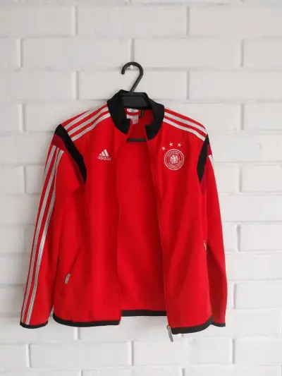 Chaqueta deportiva roja Adidas Alemania - miniatura 3