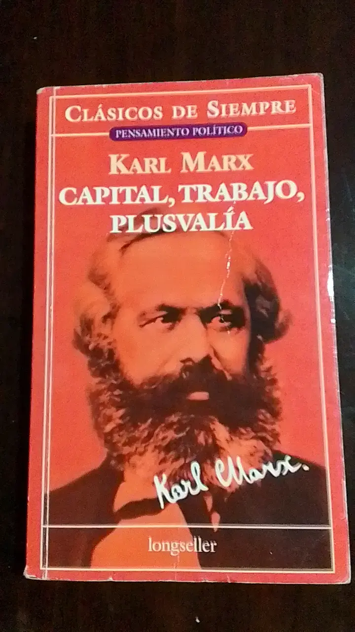 Libro Capital, Trabajo, Plusvalía de Karl Marx