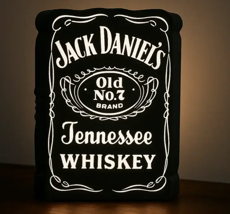 🥃 Cajas Luminosas Jack Daniel's 3D – Iluminación