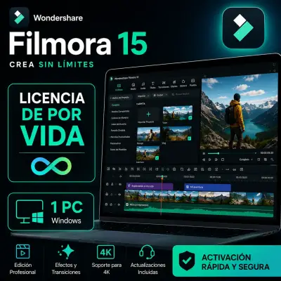 Licencia Wondershare Filmora 15  |  1 PC - miniatura 1