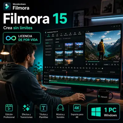 Licencia Wondershare Filmora 15  |  1 PC - miniatura 2