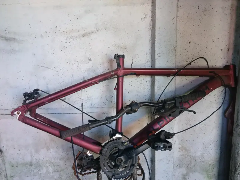 Cuadro de bicicleta Alpinestar rojo con componentes - 1