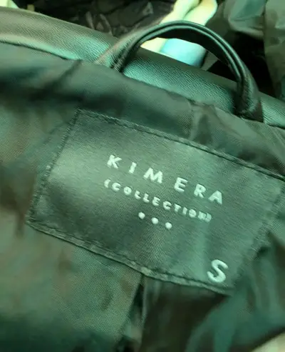 Abrigo de cuero sintético negro Kimera - miniatura 3