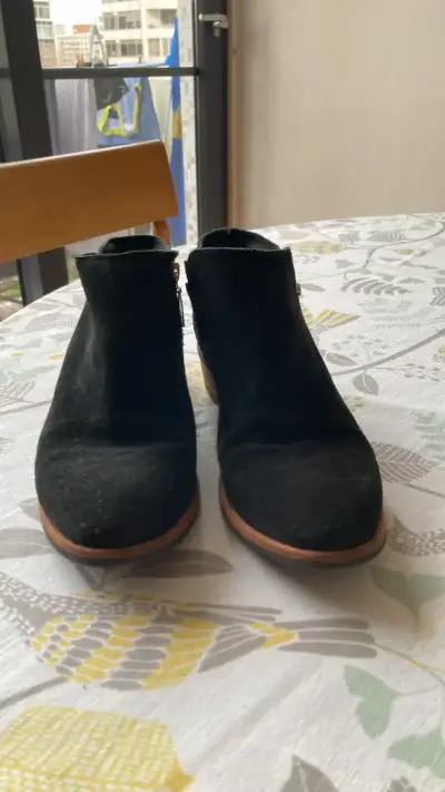 Botines de gamuza negros para mujer - miniatura 2