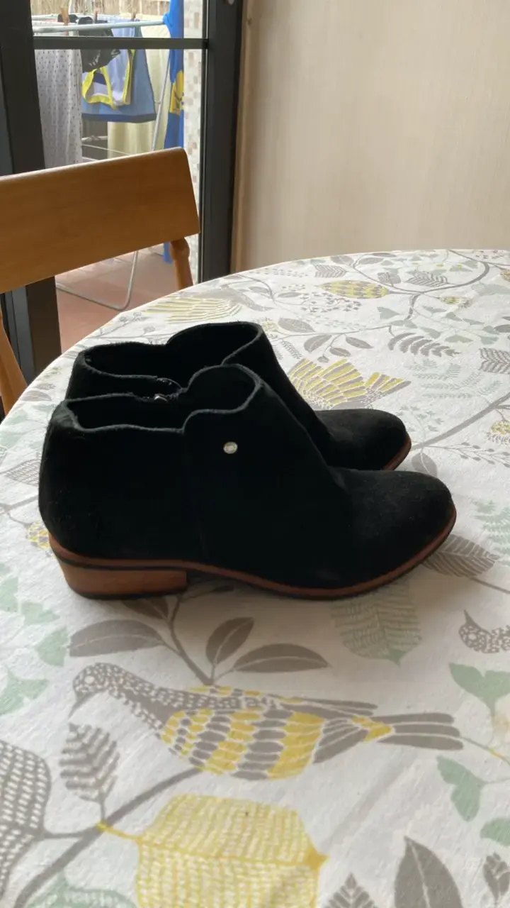 Botines de gamuza negros para mujer - 3