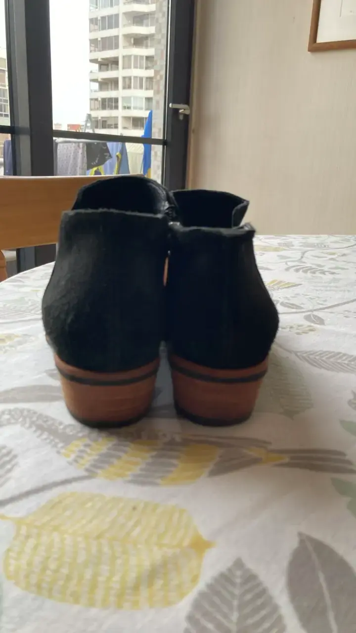 Botines de gamuza negros para mujer - 4