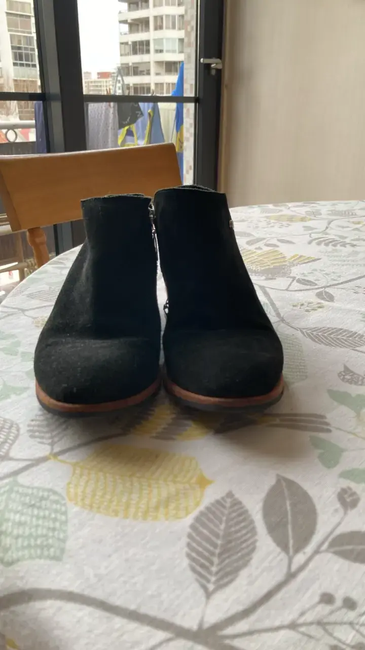 Botines de gamuza negros para mujer - 5