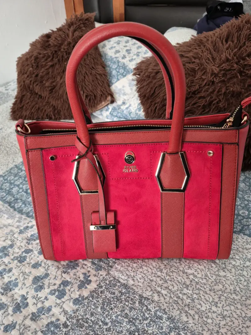 Bolso de mano rojo River Island elegante