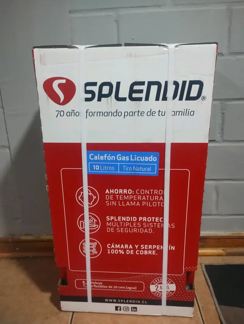 Calefón a Gas Licuado Splendid 10 Litros - 1