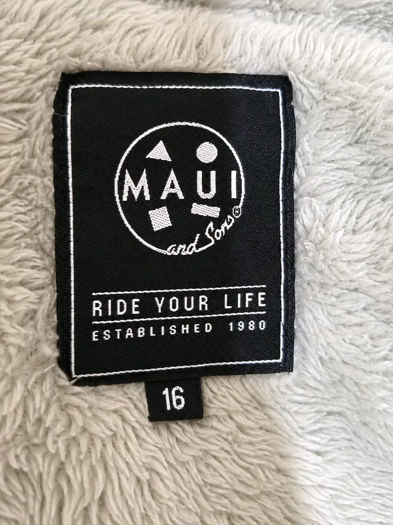 Chaqueta de felpa gris con capucha Maui and Sons - 3
