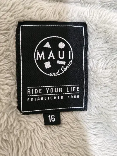 Chaqueta de felpa gris con capucha Maui and Sons - miniatura 3