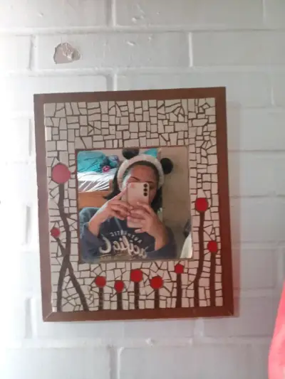 Espejo decorativo con marco de mosaico - miniatura 3