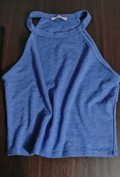 Polera sin mangas azul Zara Trafaluc - miniatura 1