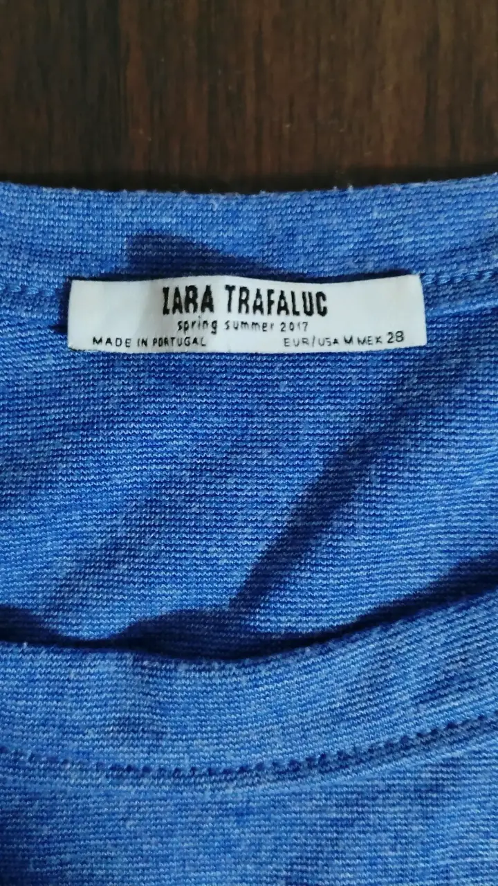 Polera sin mangas azul Zara Trafaluc - 2
