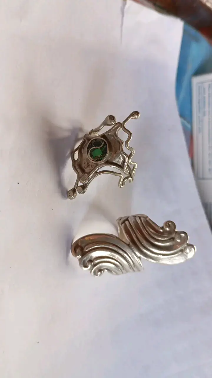Anillos de plata con diseño artístico - 1