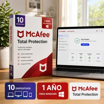 Mcafee Antivirus Total Protection | 1 Año | 10 PCS - miniatura 1