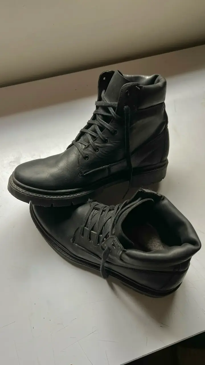 Botines de cuero negro para hombre Trauko talla 42 - 1