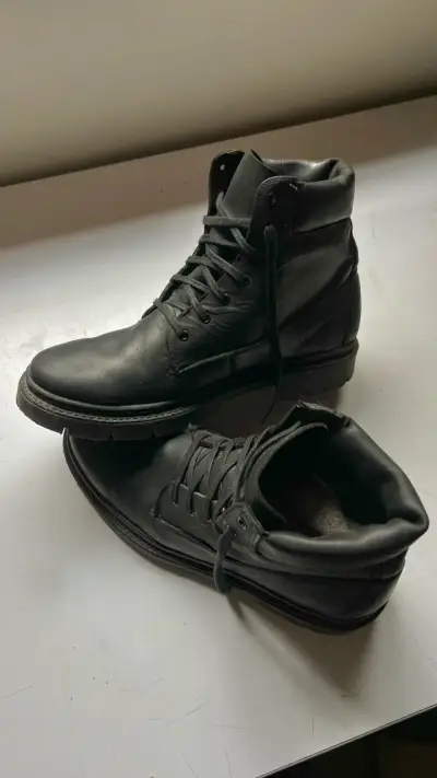 Botines de cuero negro para hombre Trauko talla 42 - miniatura 1
