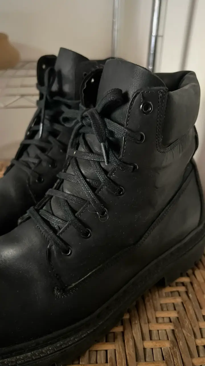 Botines de cuero negro para hombre Trauko talla 42 - 2
