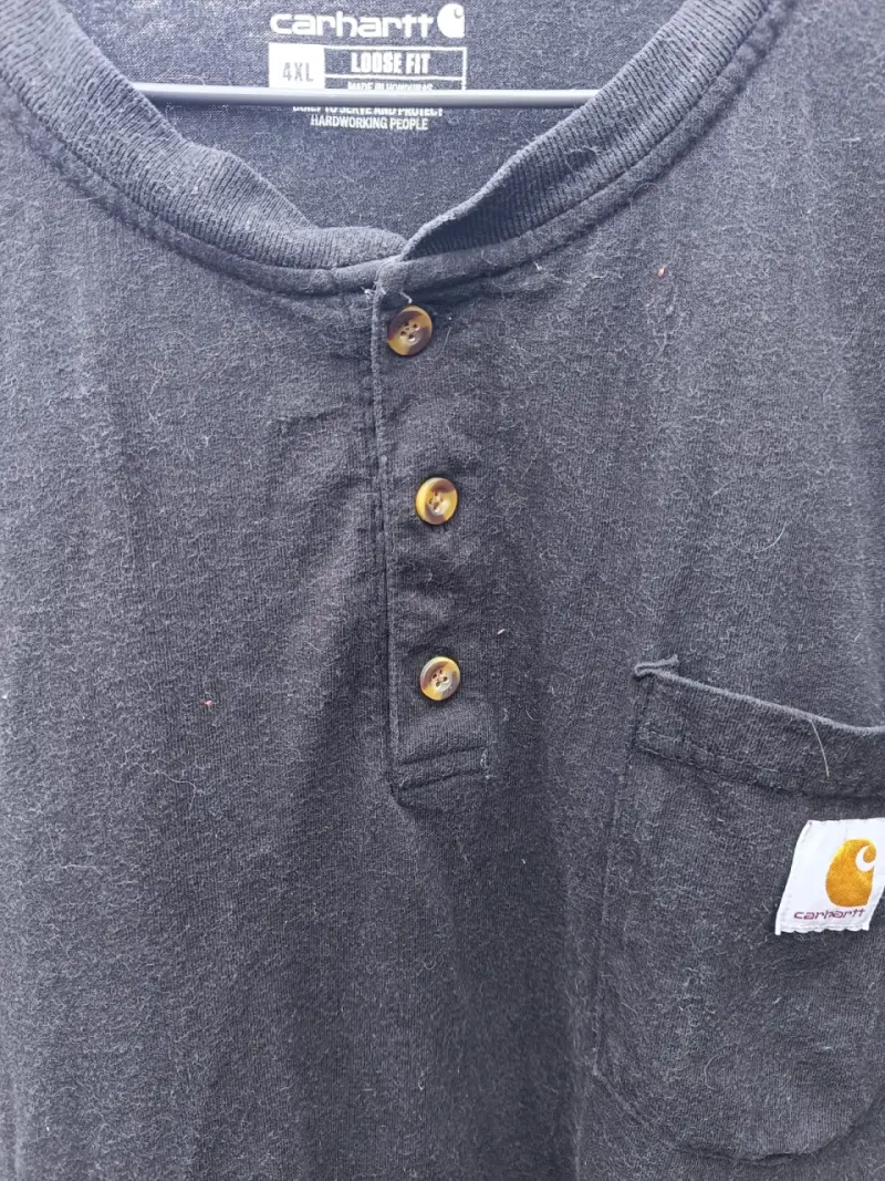 Polera negra Carhartt de algodón 4XL - 2