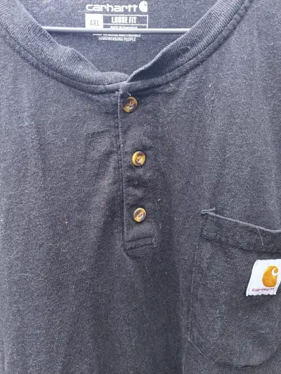 Polera negra Carhartt de algodón 4XL - miniatura 2